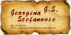 Georgina Stefanović vizit kartica